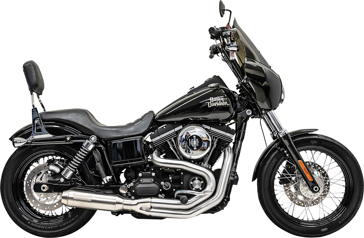 BASSANI XHAUST 2-into-1 Mid-Length Super Bike Exhaust System - Stainless Steel 1D4SS