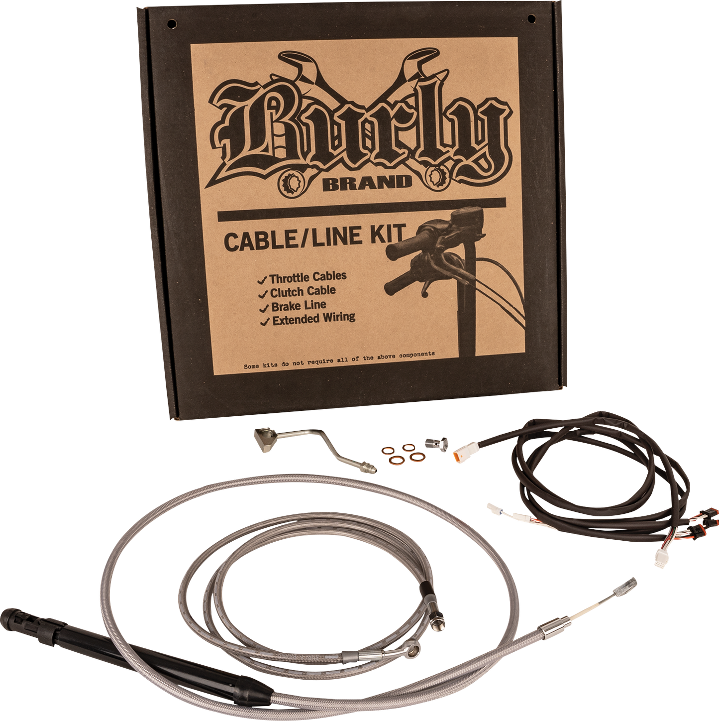 BURLY BRAND Touring Model Control Kit - Gorilla Ape Hanger - 16" - Stainless Steel B30-1312