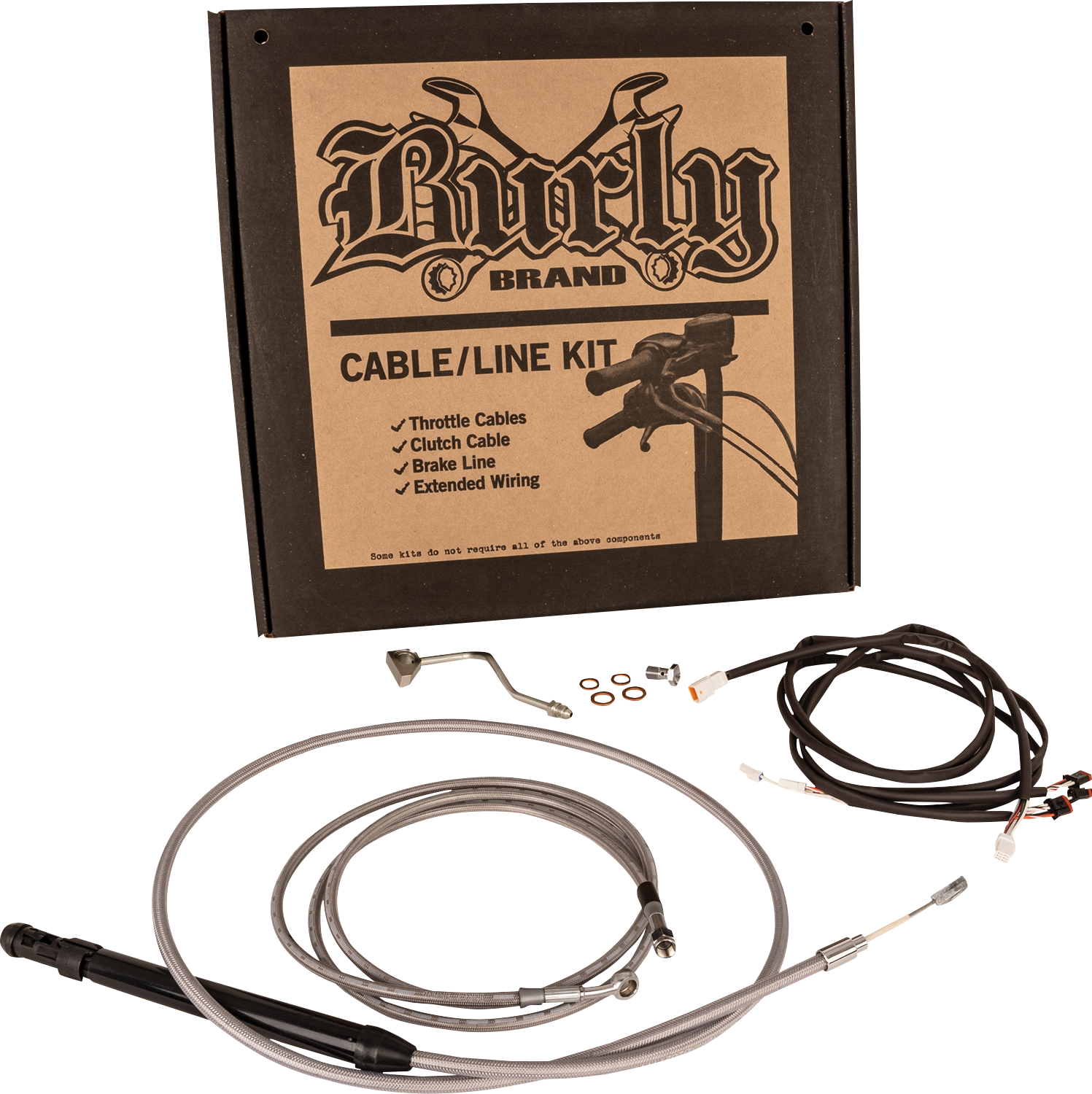 BURLY BRAND Touring Model Control Kit - Gorilla Ape Hanger - 16" - Stainless Steel B30-1312
