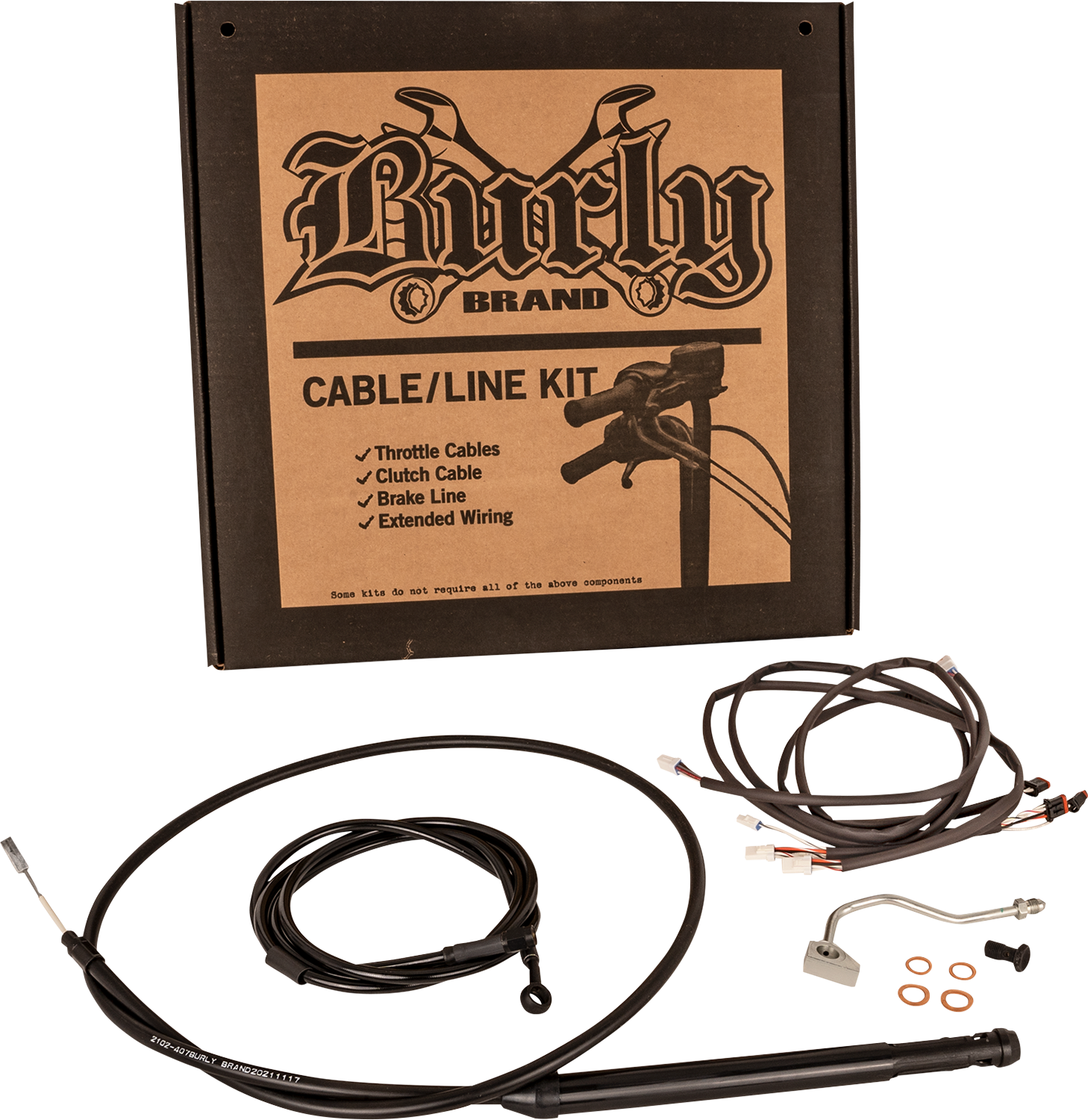 BURLY BRAND Touring Model Control Kit - Gorilla Ape Hanger - 16" - Black B30-1309