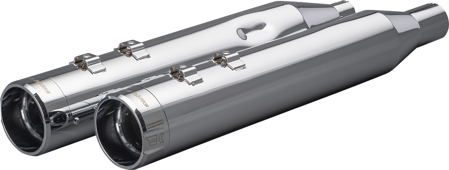 KHROME WERKS 4-1/2" HP-Plus® Slip-On Mufflers - Chrome Klassic Tip 202925