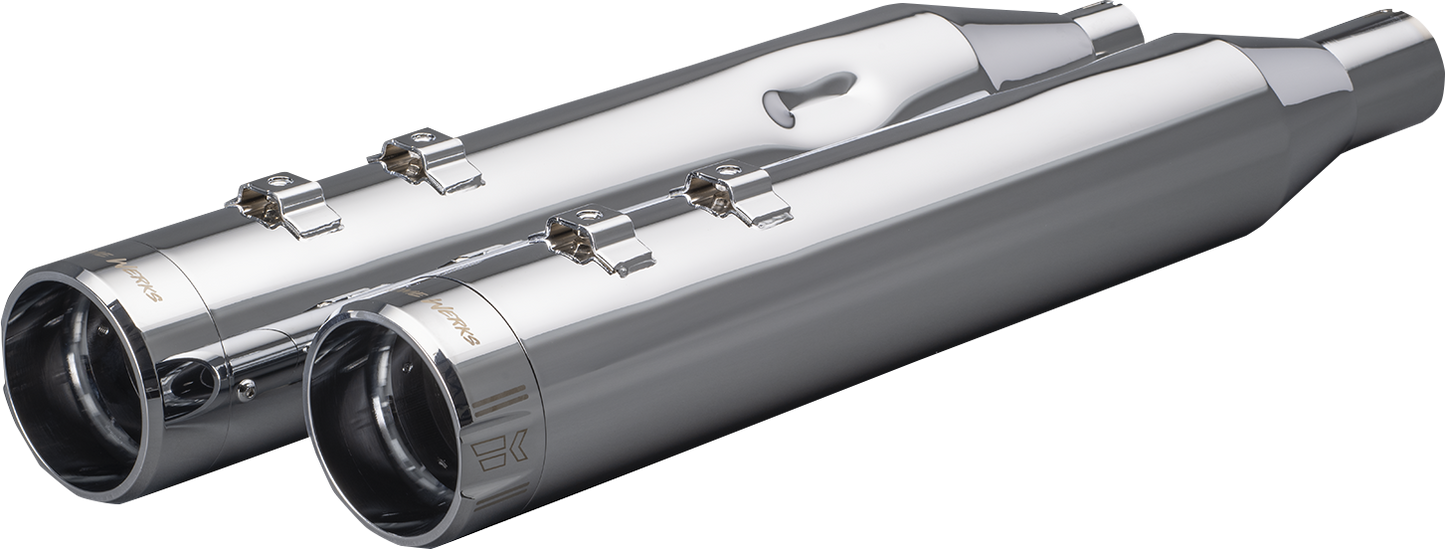 KHROME WERKS 4-1/2" HP-Plus® Slip-On Mufflers - Chrome Klassic Tip 202925
