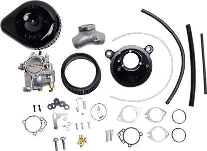S&S CYCLE Super G Carburetor with Stealth Air Cleaner Kit - Gloss Black - Evolution Big Twin 110-0148