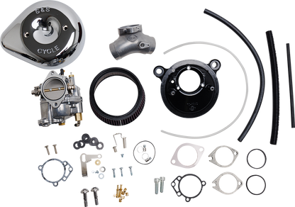 S&S CYCLE Super E Carburetor with Stealth Air Cleaner Kit - Chrome - Twin Cam 110-0149