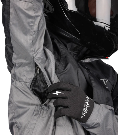 THRASHIN SUPPLY CO. Mission WP Rain Jacket - Black/Gray - Medium TMJ-11-09