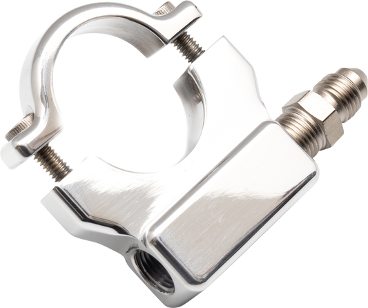 FEULING PARTS Oil Pressure Gauge Mount - 1.25" - Chrome 9056
