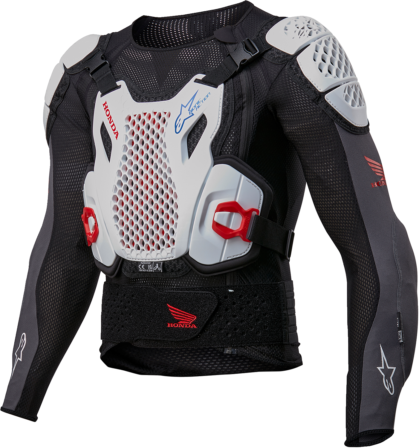 ALPINESTARS Honda Bionic Plus v2 Protection Jacket - Black/White/Blue/Bright Red - Small 6506023-1272-S