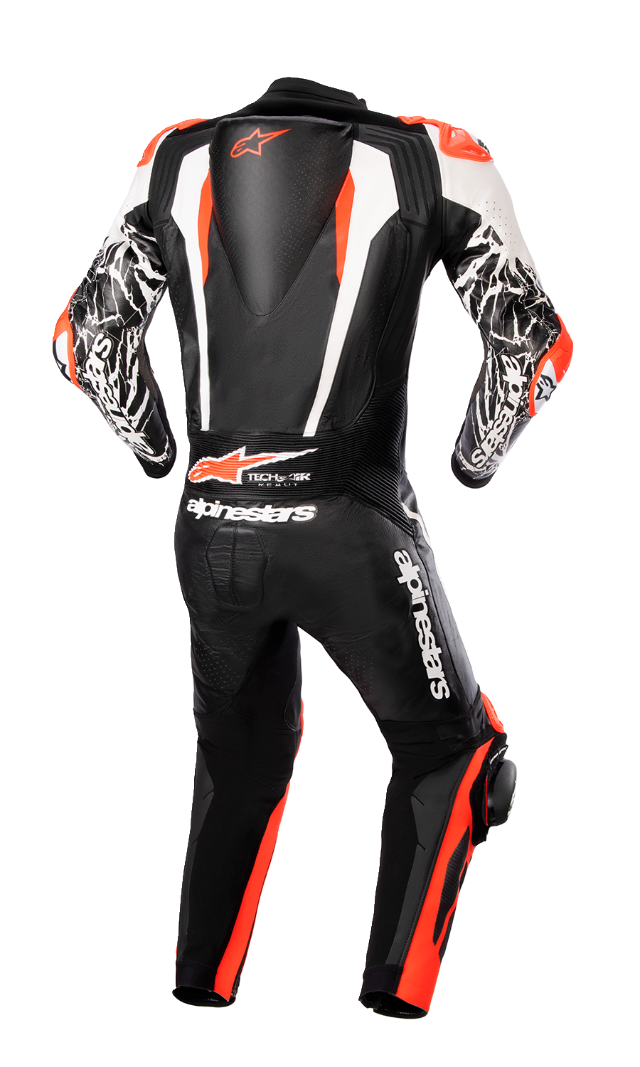 ALPINESTARS Racing Absolute v2 1-Piece Leather Suit - Black/White/Red Fluo - US 42 / EU 52 3156323123152