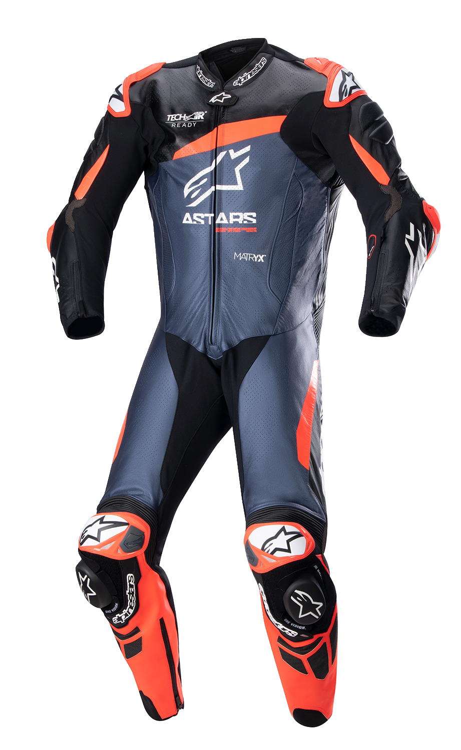 ALPINESTARS GP Plus v4 Leather Suit - Black/Red Fluo/Dark Blue - US 40 / EU 50 3150523135750