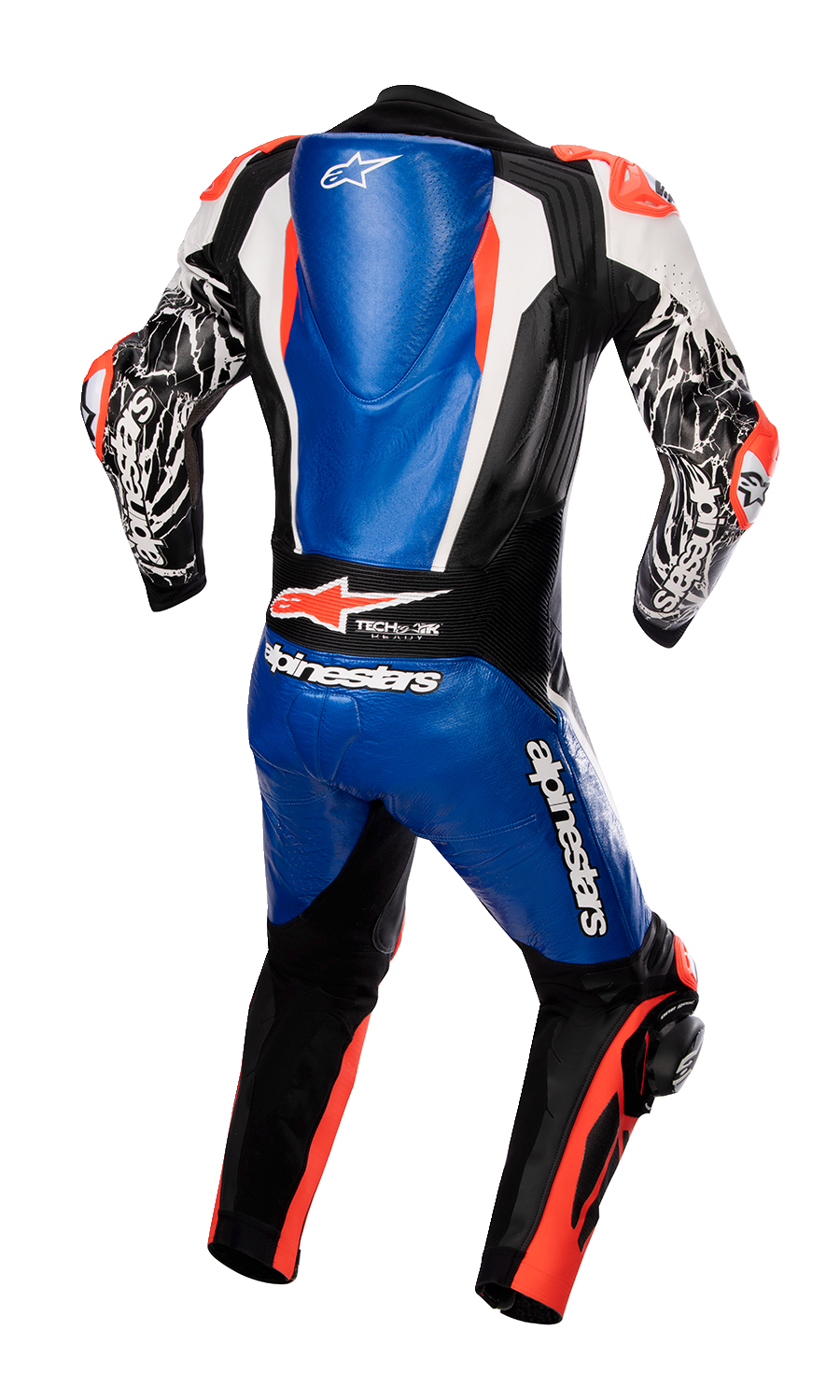 ALPINESTARS Racing Absolute v2 1-Piece Leather Suit - Metallic Blue/Black/White/Red Fluo - US 44 / EU 54 3156323718354