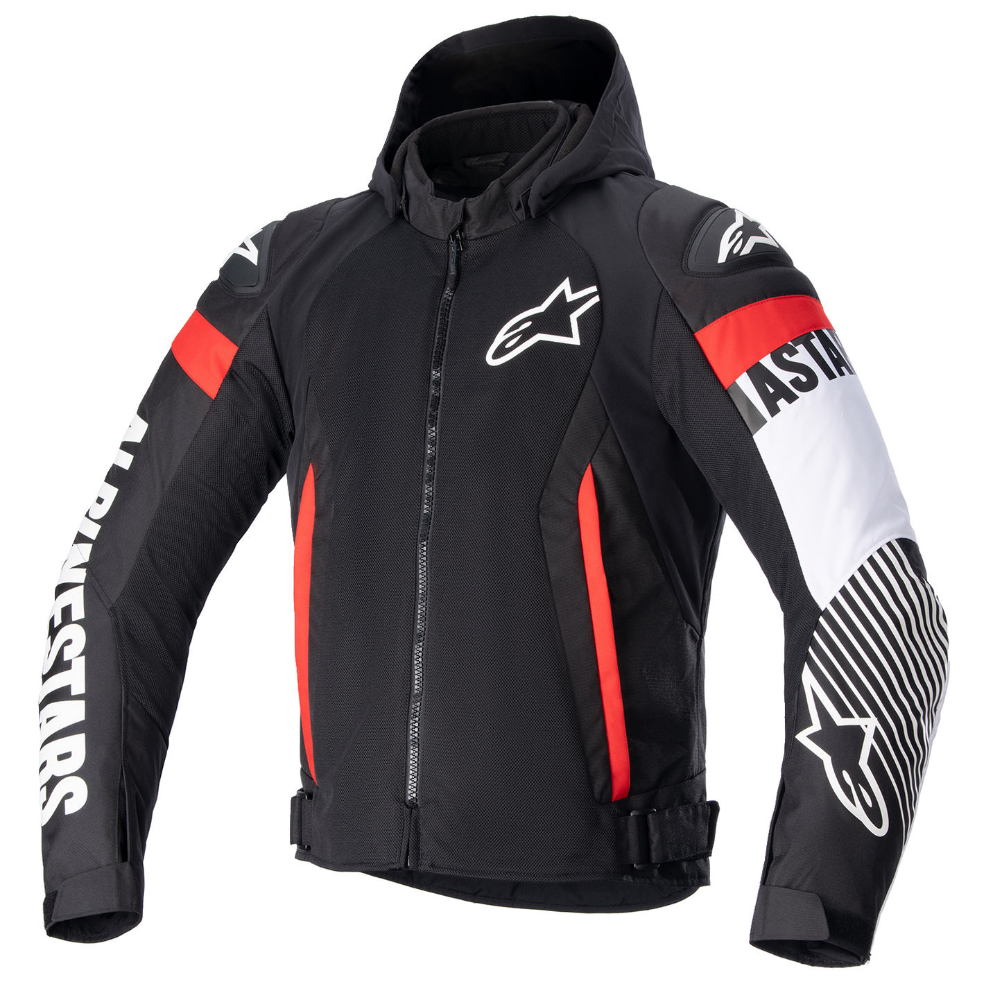 ALPINESTARS Zaca Air Jacket - Black/White/Red Fluo - 3XL 3306423-1231-3X