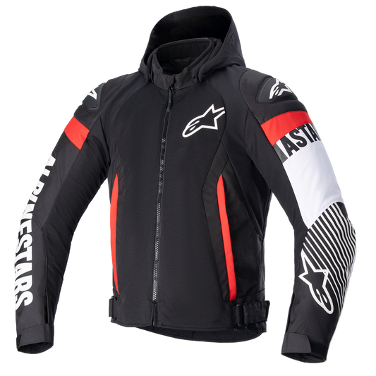 ALPINESTARS Zaca Air Jacket - Black/White/Red Fluo - 3XL 3306423-1231-3X