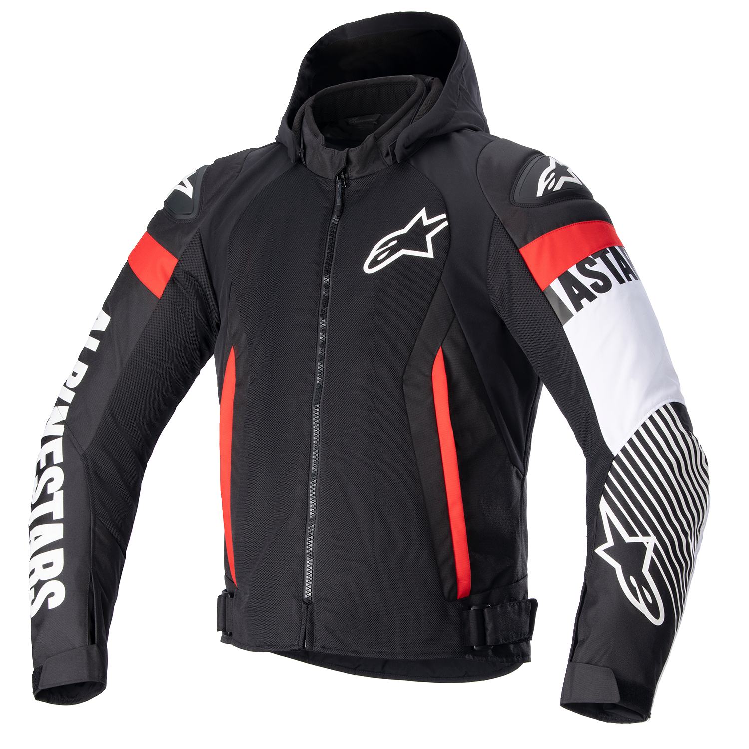 ALPINESTARS Zaca Air Jacket - Black/White/Red Fluo - 2XL 3306423-1231-2X