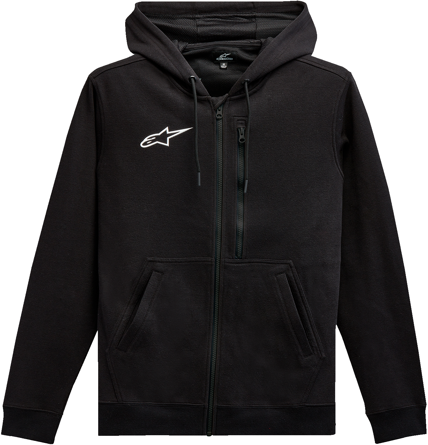 ALPINESTARS Asymmetrical Zip-up Hoodie - Black - Medium 12135103010M