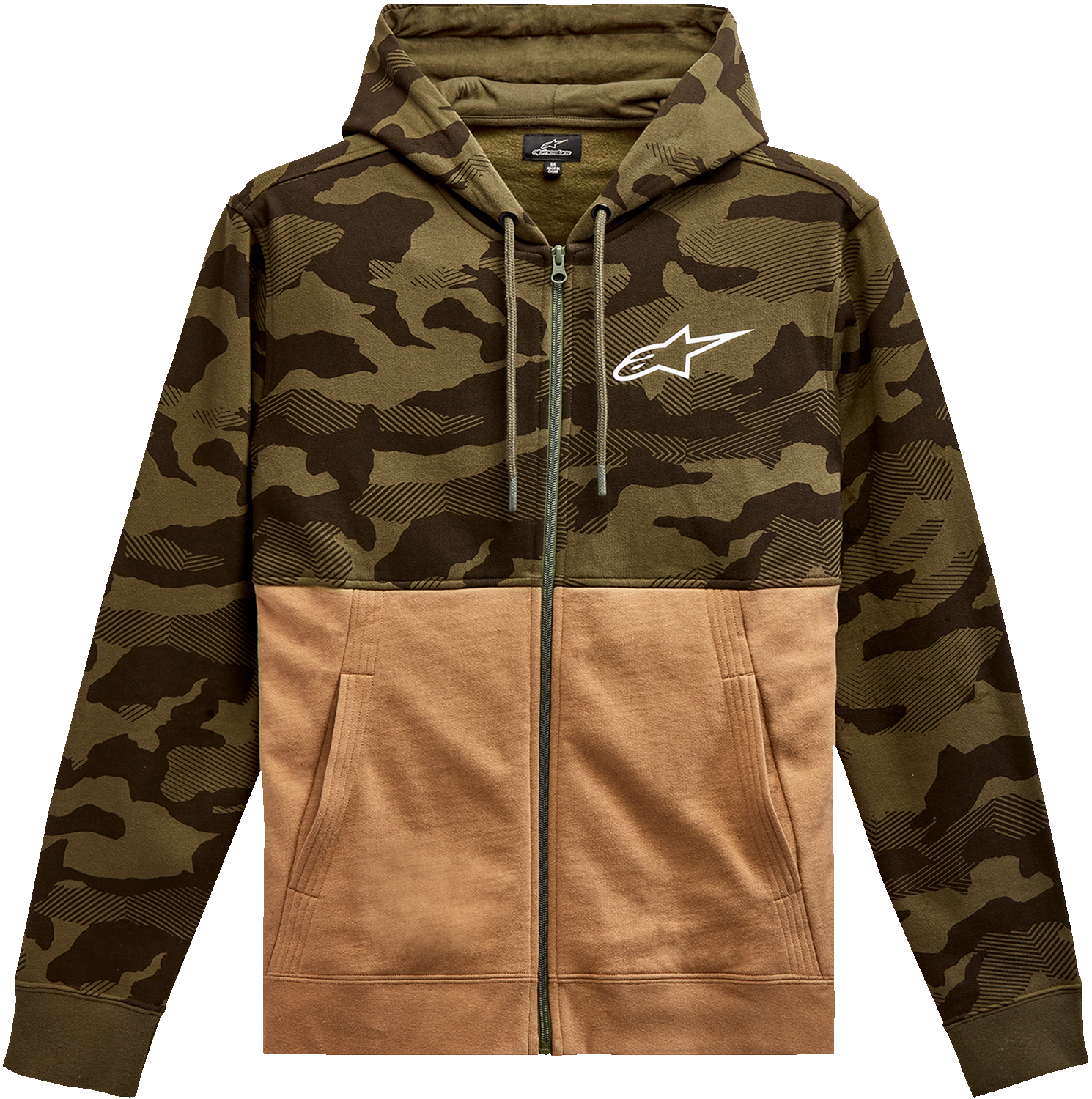 ALPINESTARS Camo Block Hoodie - Military/Sand - 2XL 12135105069232X