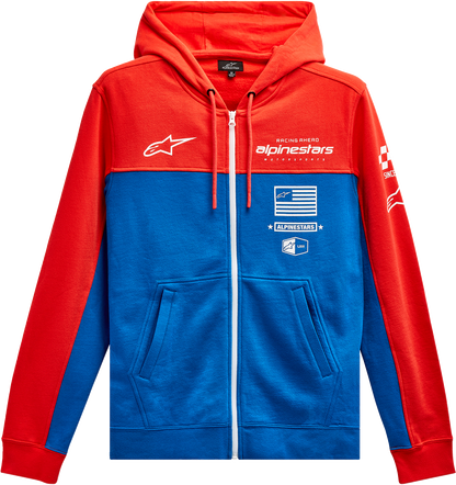 ALPINESTARS H Block Hoodie - Warm Red/Bright Blue - 2XL 12135107031712X