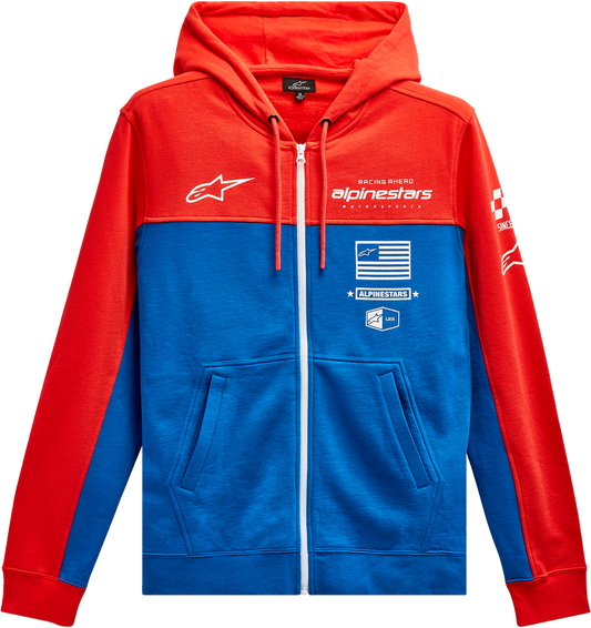 ALPINESTARS H Block Hoodie - Warm Red/Bright Blue - 2XL 12135107031712X