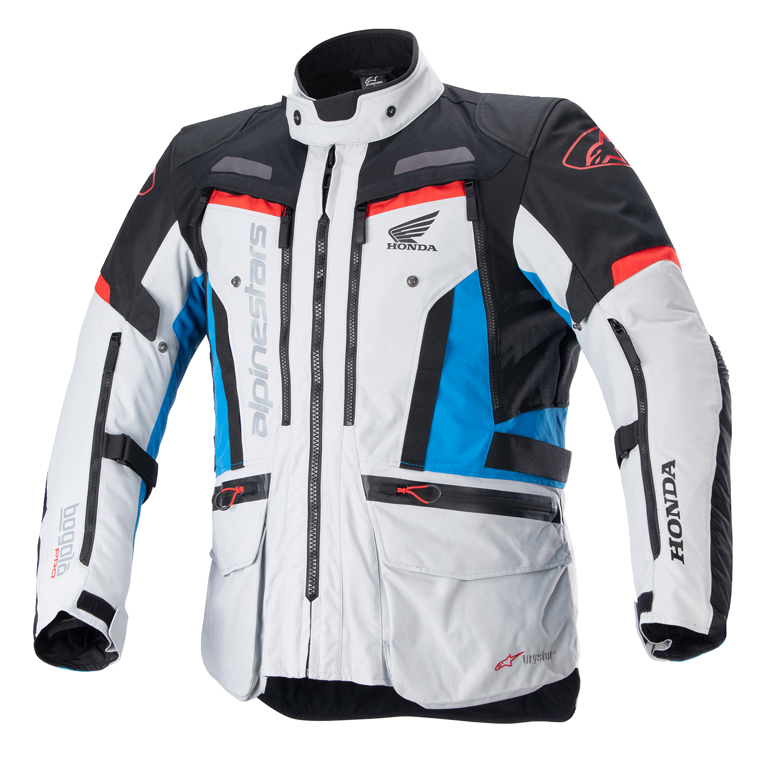 ALPINESTARS Honda Bogotà Pro Drystar® Jacket - Gray/Black/Red/Blue - Large 3206723-9173-L