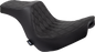DRAG SPECIALTIES SEATS Predator III 2-Up Seat - Vinyl - Double Diamond - Black Stitching - FL/FX '18-'24 0802-1491