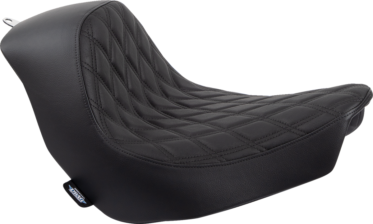 DRAG SPECIALTIES SEATS Solo Seat - Double Diamond - Black Stitching - FL/FX '18-'23 0802-1513