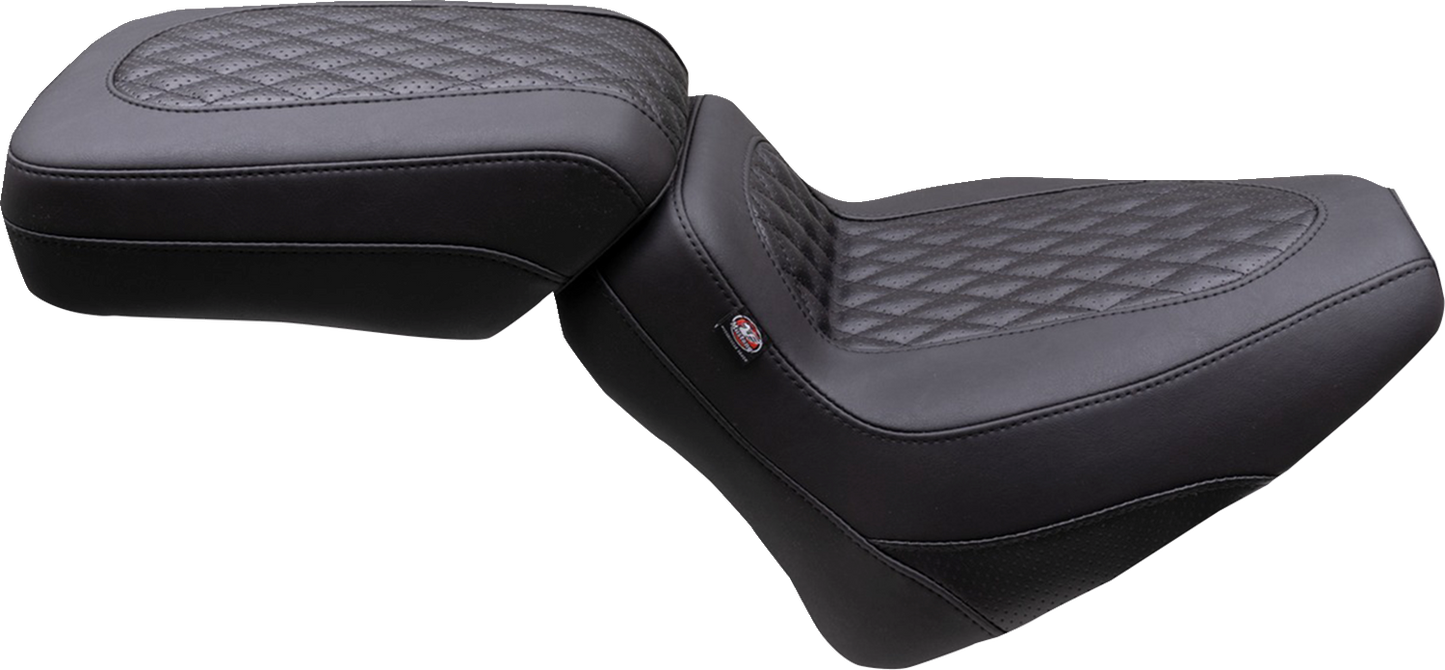 MUSTANG Squareback Seat - Solo - Black - Diamond Stitch - Chief '22-'24 88201