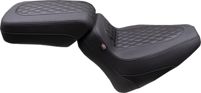 MUSTANG Squareback Seat - Solo - Black - Diamond Stitch - Chief '22-'24 88201
