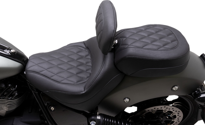 MUSTANG Recessed Passenger Seat - Black - Diamond Stitch - Chief '22-'23 89741