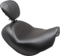 MUSTANG Wide Touring Solo Seat - Black - Plain - with Driver Backrest - C90T '15-'19 89206