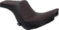 DRAG SPECIALTIES SEATS Predator III 2-Up Seat - Vinyl - Double Diamond - Red Stitching - FL/FX '18-'24 0802-1492