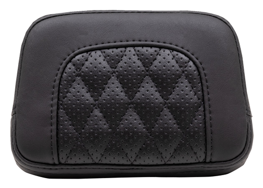 MUSTANG Squareback Sissy Bar Pad - Black - Diamond Stitch - Chief '22-'23 88206