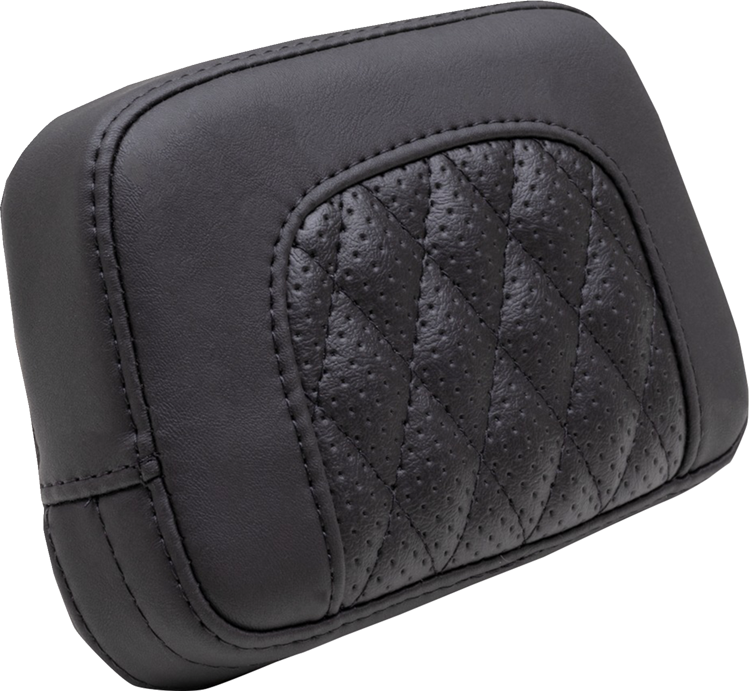 MUSTANG Squareback Sissy Bar Pad - Black - Diamond Stitch - Chief '22-'23 88206
