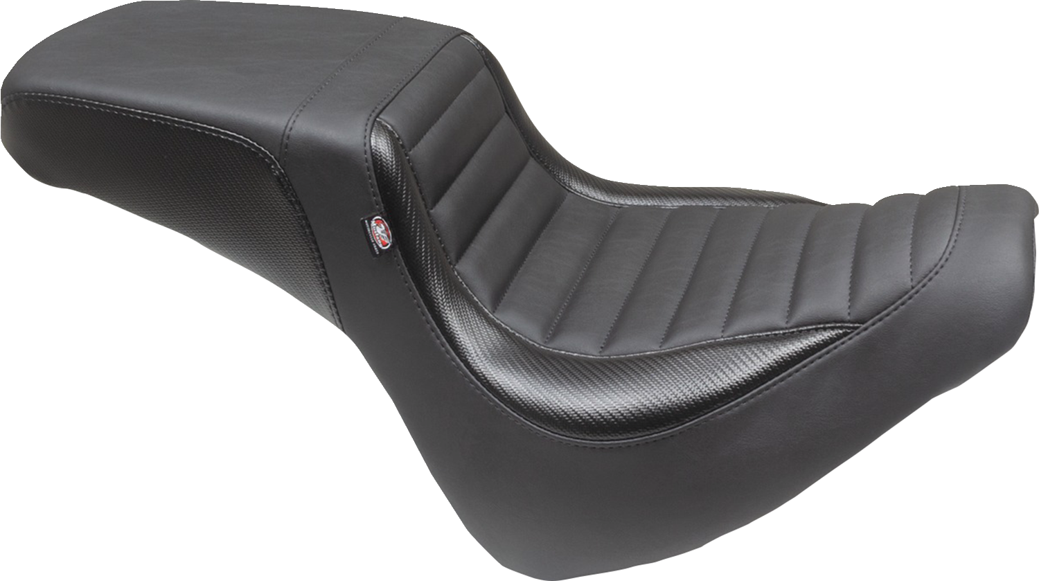 MUSTANG Squareback Seat - Black - Tuck-n-Roll - Fat Bob '18-'23 76005
