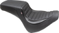 MUSTANG Squareback Seat - Black - Tuck-n-Roll - Fat Bob '18-'23 76005
