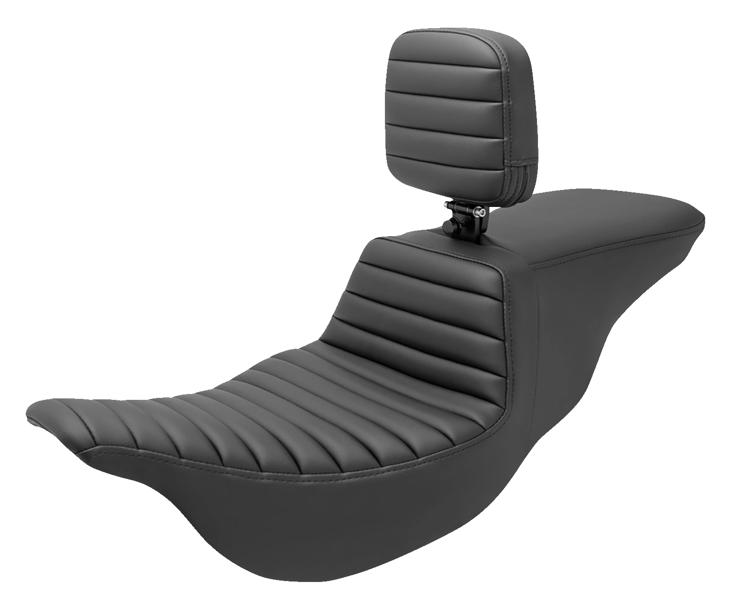SADDLEMEN Tour Step-Up Seat - Rider Backrest - Tuck-n-Roll - FL '08-'24 808-07B-191BR