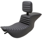 SADDLEMEN Tour Step-Up Seat - Rider Backrest - Tuck-n-Roll - FLHR/FLHX '97-'07 897-06-191BR