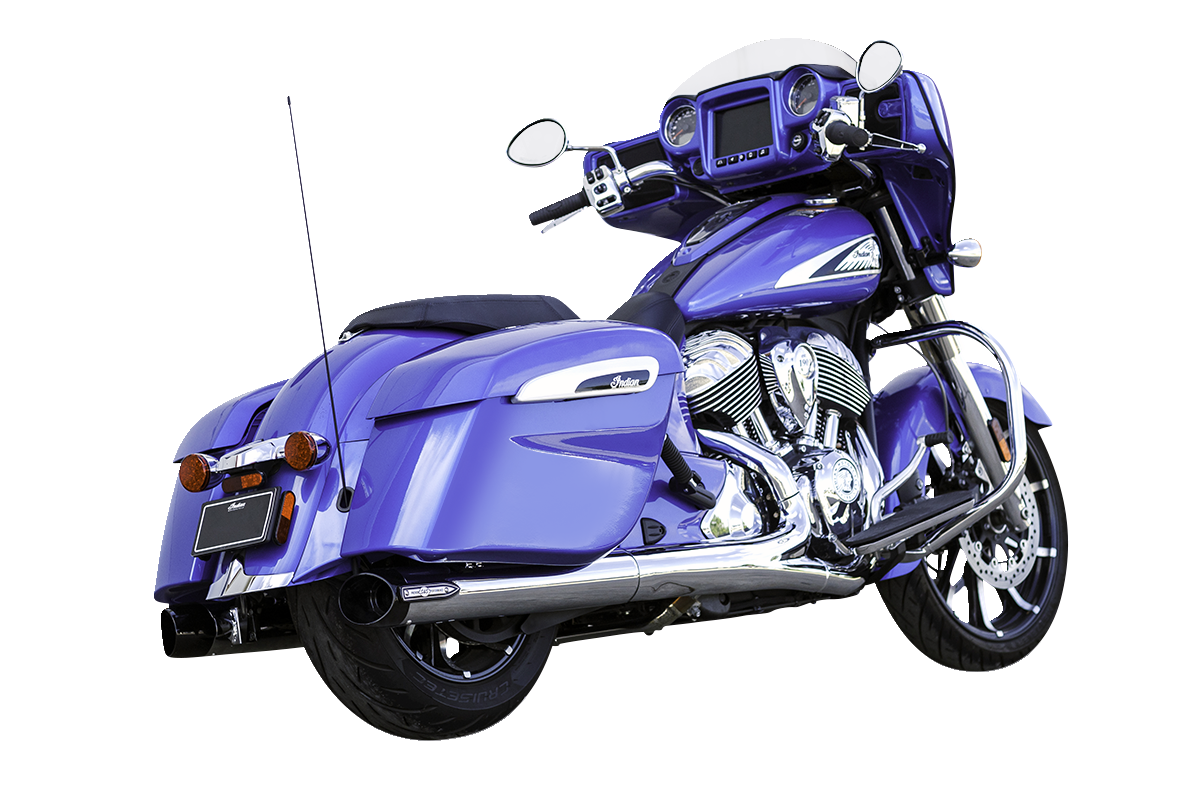 S&S CYCLE 4" Broadhead Slip-On Mufflers - Slash Cut - Chrome 550-1076