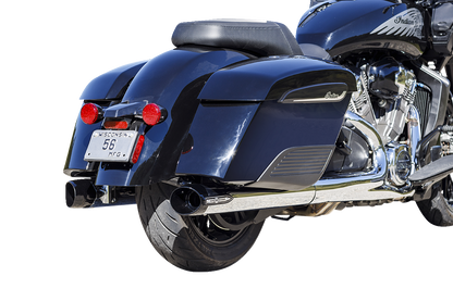 S&S CYCLE 4" Broadhead Slip-On Mufflers - Slash Cut - Chrome 550-1076