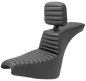 SADDLEMEN Tour Step-Up Seat - Rider Backrest - Tuck-n-Roll - FXBB/FXST '18-'24 818-30-191BR