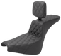 SADDLEMEN Tour Step-Up Seat - Rider Backrest - Full Lattice Stitch - FXBB/FXST '18-'24 818-30-195BR