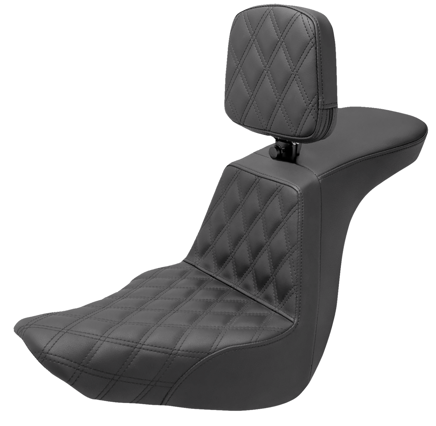 SADDLEMEN Tour Step-Up Seat - Rider Backrest - Front Lattice Stitch - FLSB/FXLR '18-'24 818-29-192BR