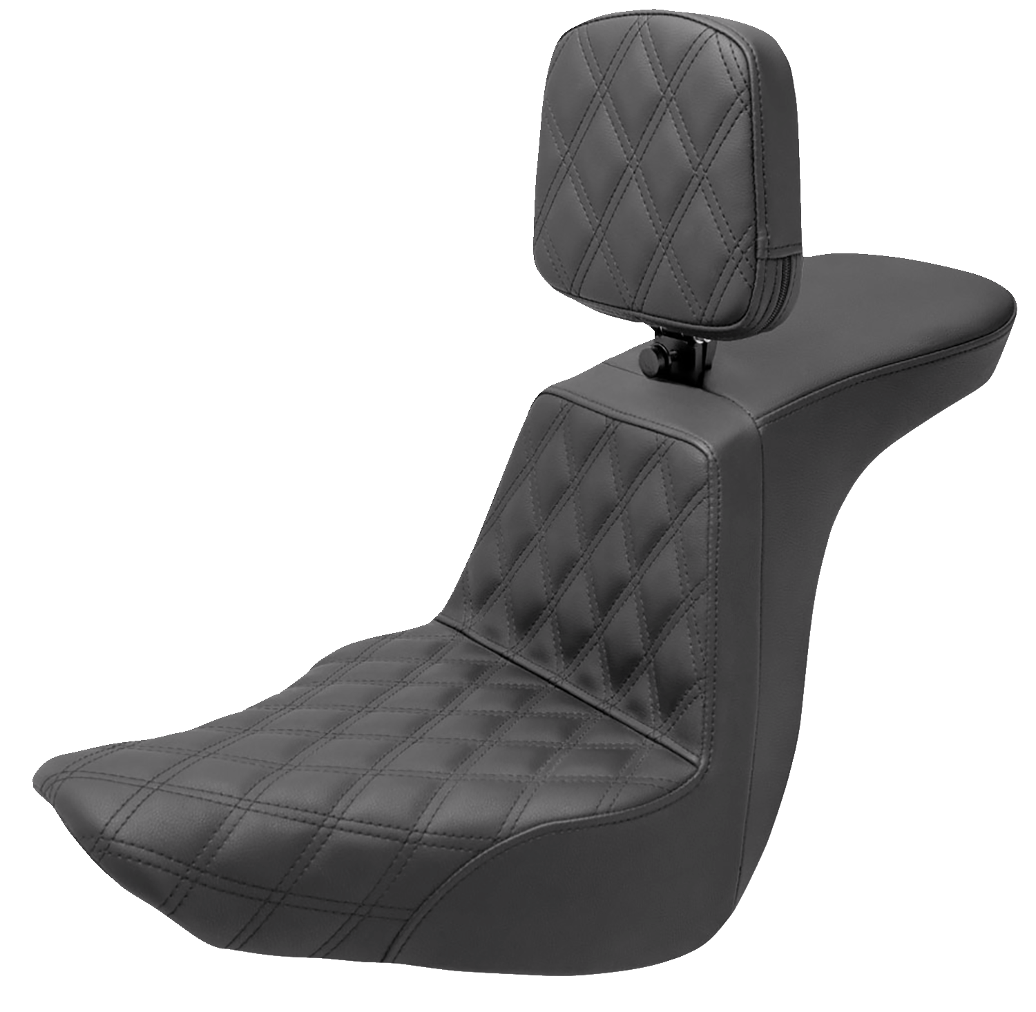 SADDLEMEN Tour Step-Up Seat - Rider Backrest - Front Lattice Stitch - FLSB/FXLR '18-'24 818-29-192BR