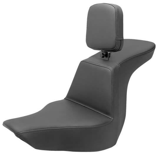 SADDLEMEN Tour Step-Up Seat - Rider Backrest - Plain - FLSB/FXLR '18-'24 818-29-194BR