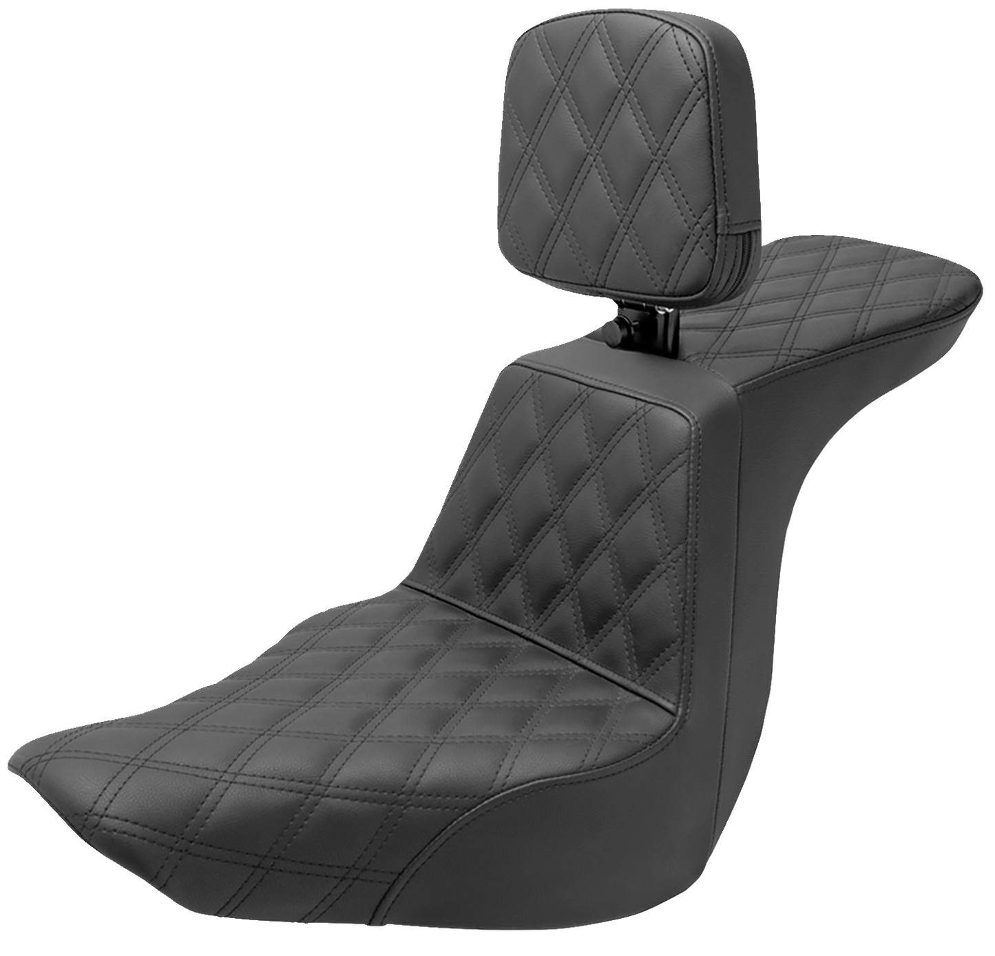 SADDLEMEN Tour Step-Up Seat - Rider Backrest - Full Latice Stitch - FLSB/FXLR '18-'24 818-29-195BR
