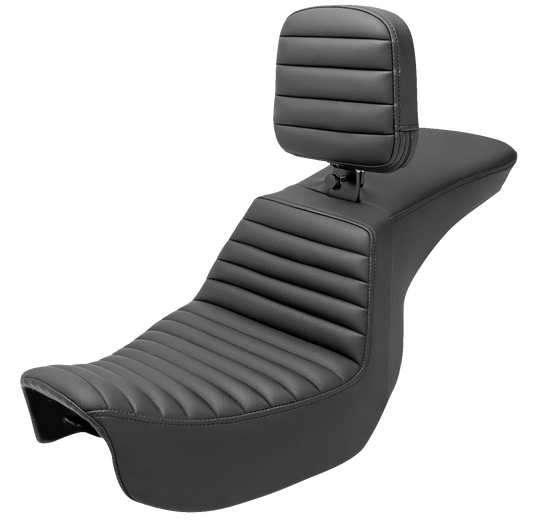SADDLEMEN Tour Step-Up Seat - Rider Backrest - Tuck-n-Roll - Dyna '06-'17 806-04-191BR