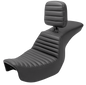 SADDLEMEN Tour Step-Up Seat - Rider Backrest - Tuck-n-Roll - Dyna '06-'17 806-04-191BR