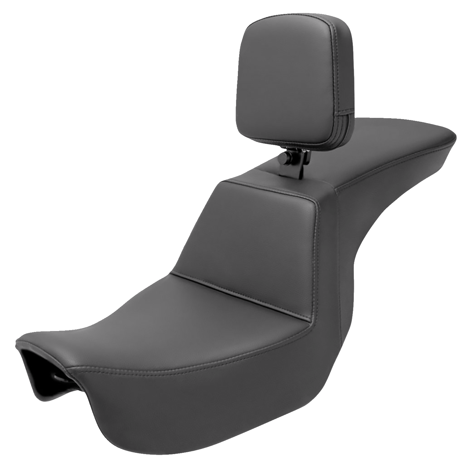SADDLEMEN Tour Step-Up Seat - Rider Backrest - Plain - Dyna '06-'17 806-04-194BR