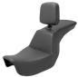 SADDLEMEN Tour Step-Up Seat - Rider Backrest - Plain - Dyna '06-'17 806-04-194BR