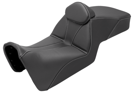 SADDLEMEN Adventure Tour Seat - Low - w/ Backrest - Black - Pan Am '21-'24 821-34-201BR