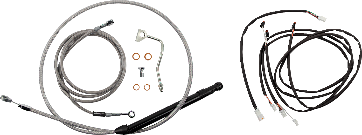 BURLY BRAND Touring Model Control Kit - Gorilla Ape Hanger - 14" - Stainless Steel B30-1311