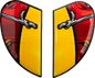 ICON Airform™ Side Plates - Brozak - Red 0133-1406